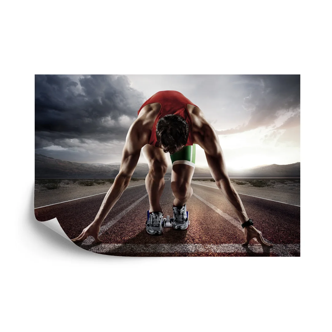 Fototapeta Sportowiec Przygotowywujący Się Do Startu Flizelina 270x180