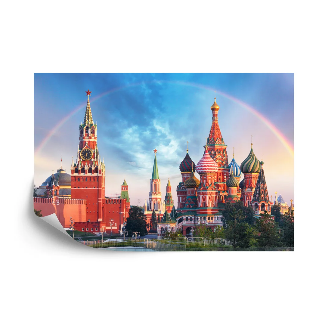 Fototapeta Tęcza Nad Kremlem W Moskwie Flizelina 270x180