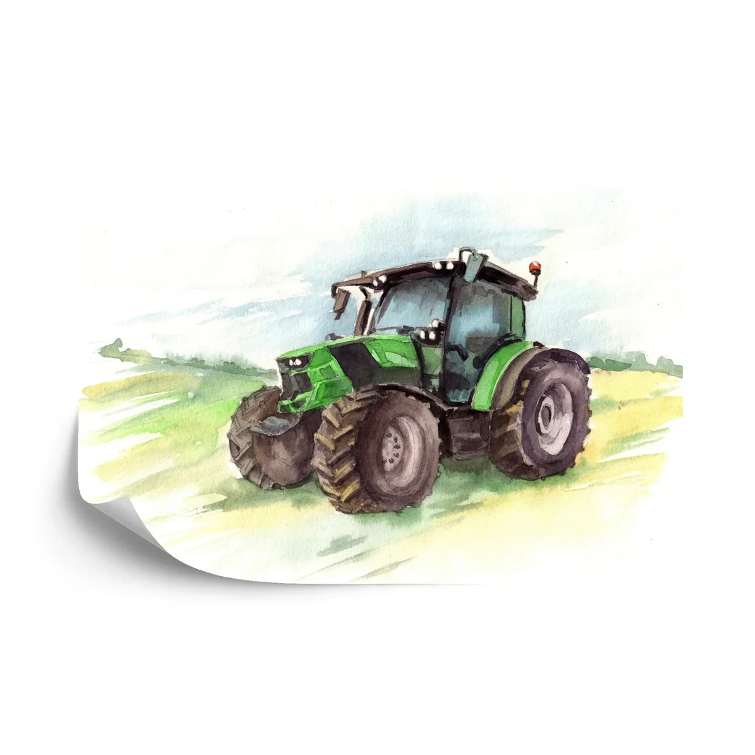 Fototapeta Traktor Malowany Akwarelą Flizelina 270x180