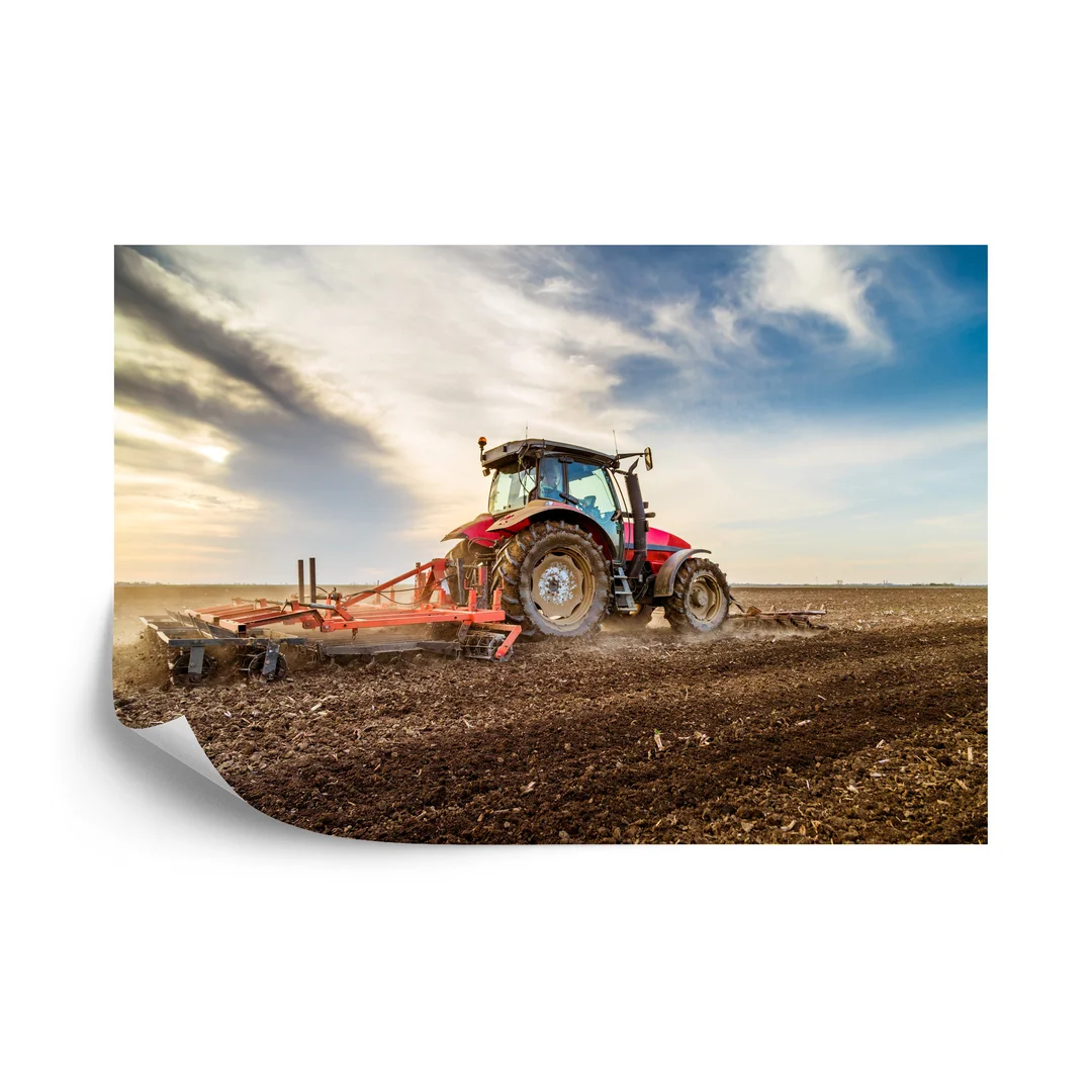 Fototapeta Traktor Pracujący Na Polu Flizelina 270x180