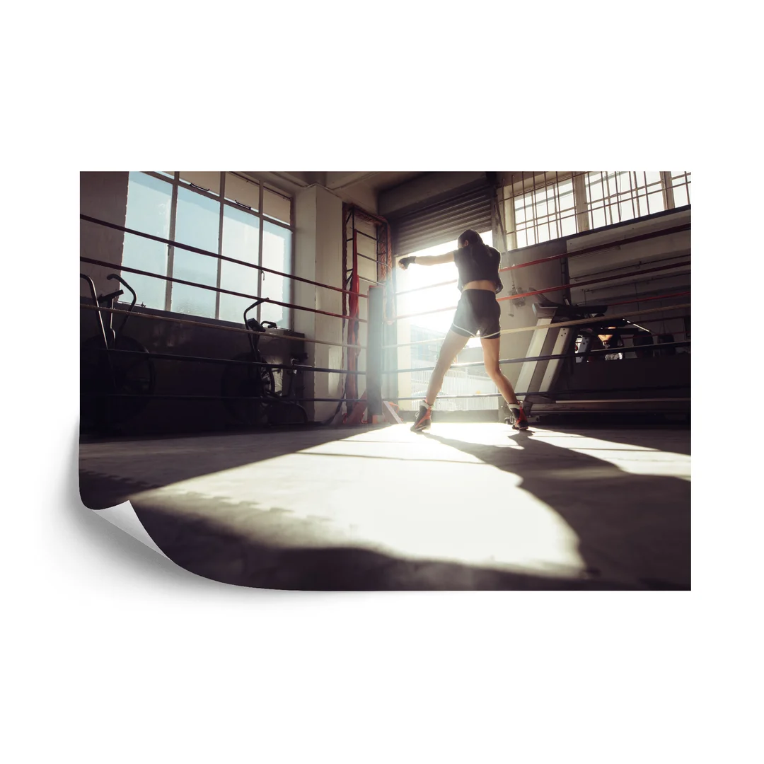 Fototapeta Trenująca Bokserka Flizelina 270x180