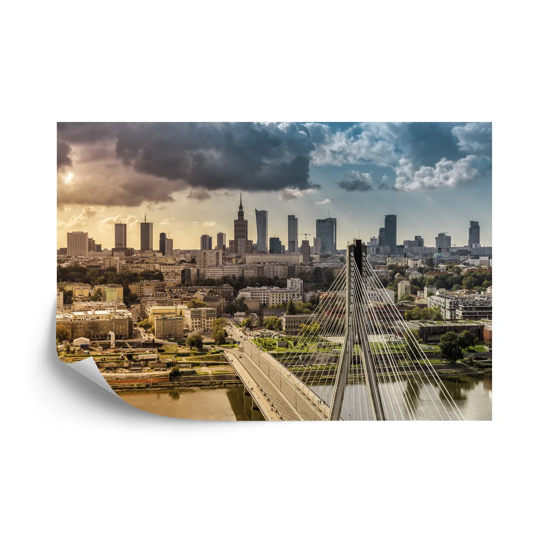 Fototapeta Warszawska Panorama Vinyl Gładki 270x180