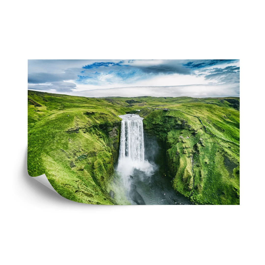 Fototapeta Widok Z Lotu Ptaka Na Wodospad 3D Vinyl Gładki 270x180