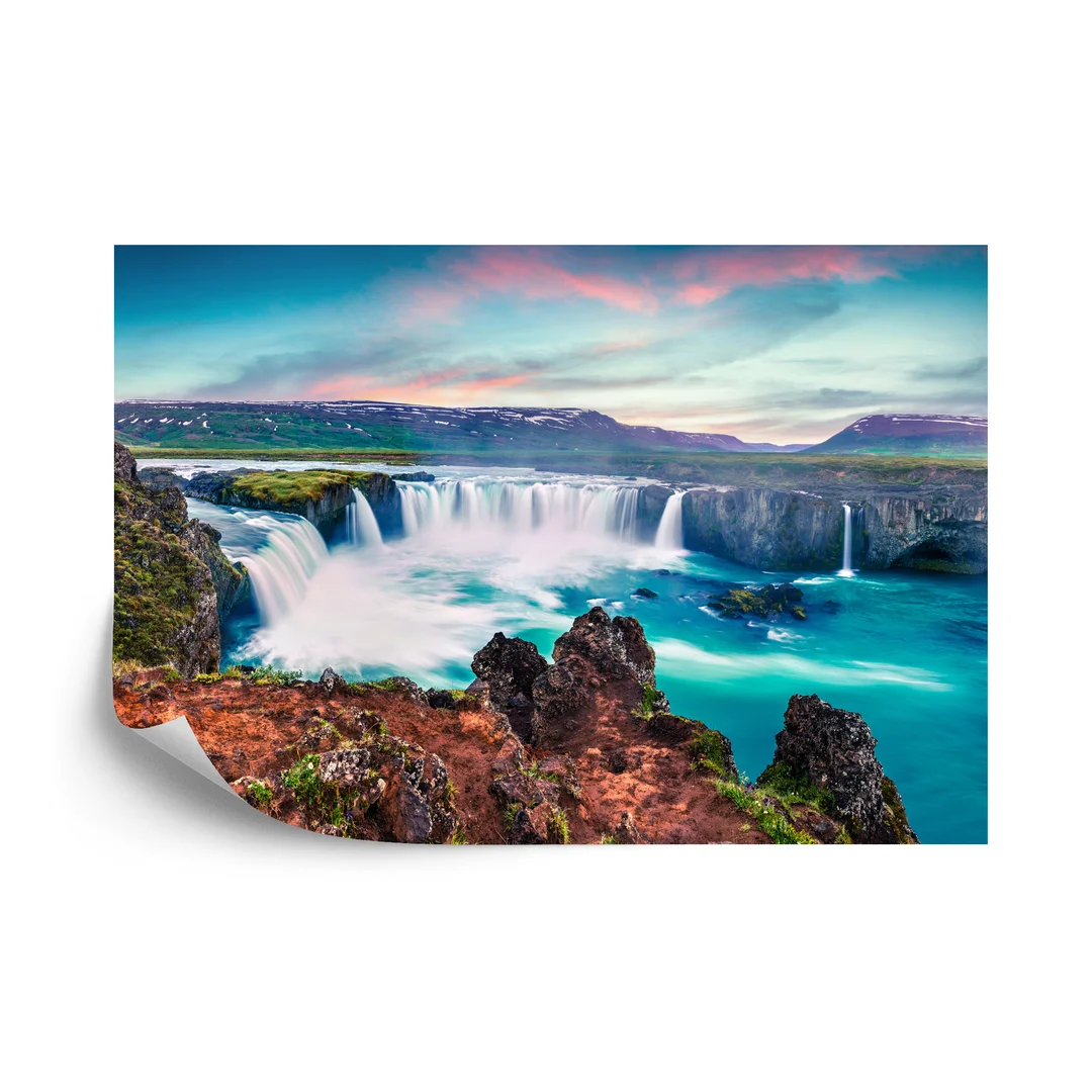 Fototapeta Wodospad Godafoss Vinyl Gładki 270x180