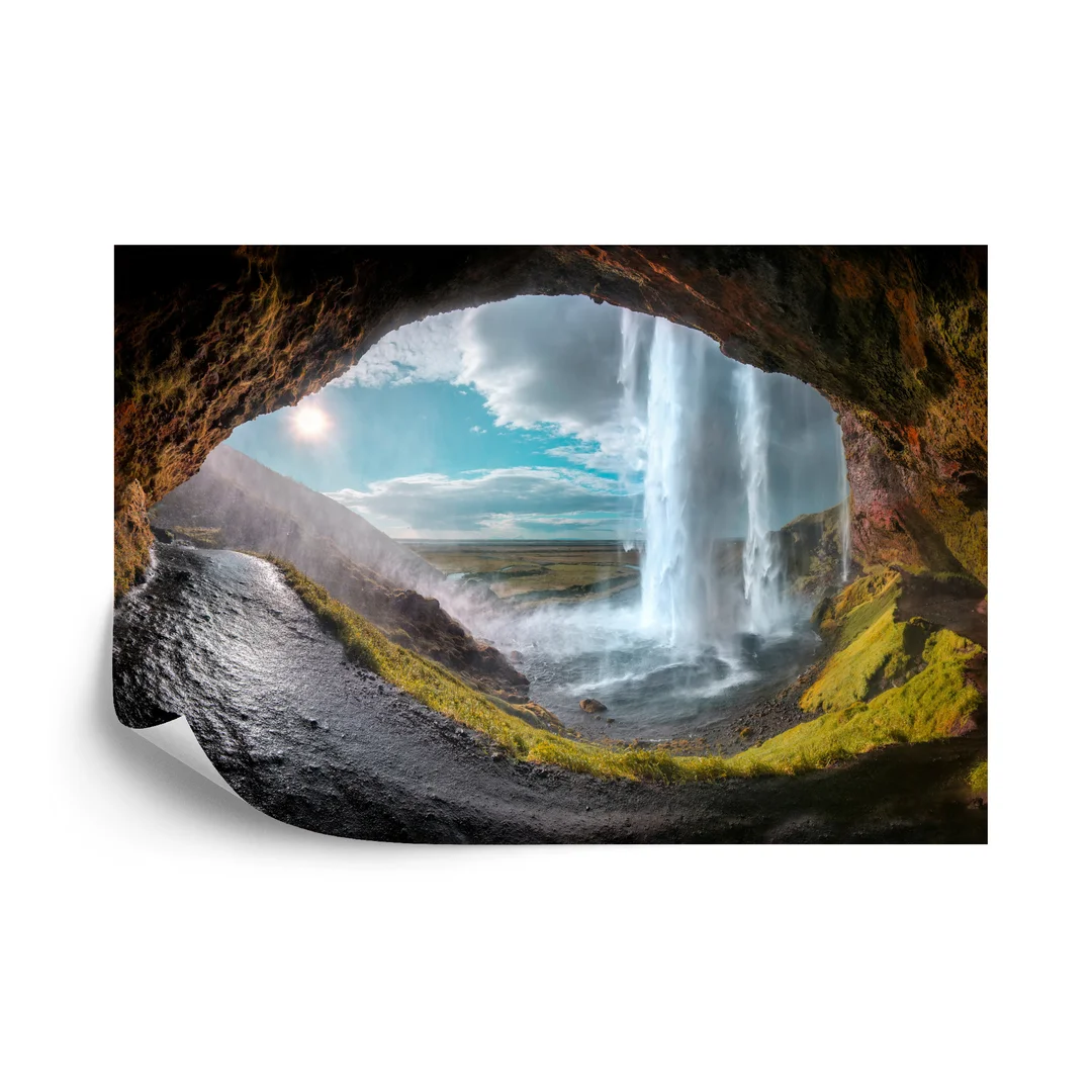 Fototapeta Wodospad Jaskinia Vinyl Gładki 270x180
