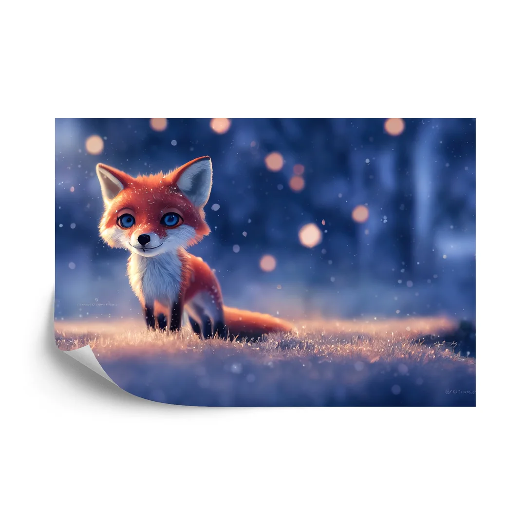Fototapeta Woodland Fox In Winter Snow, Created With Ai, Artificial Intelligence Vinyl Gładki 270x180