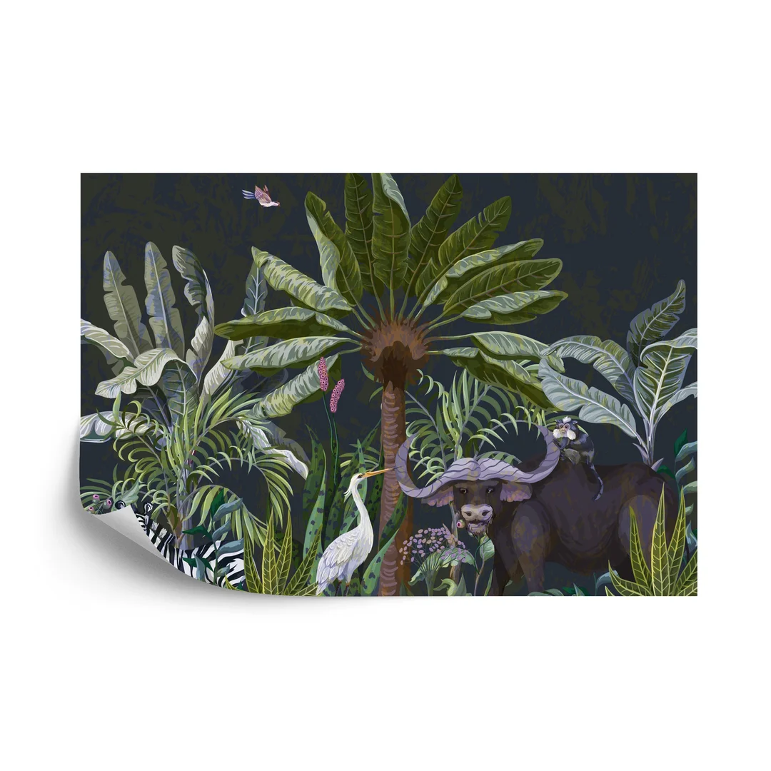 Fototapeta Zwierzęta Wśród Palm I Roślin Flizelina 270x180