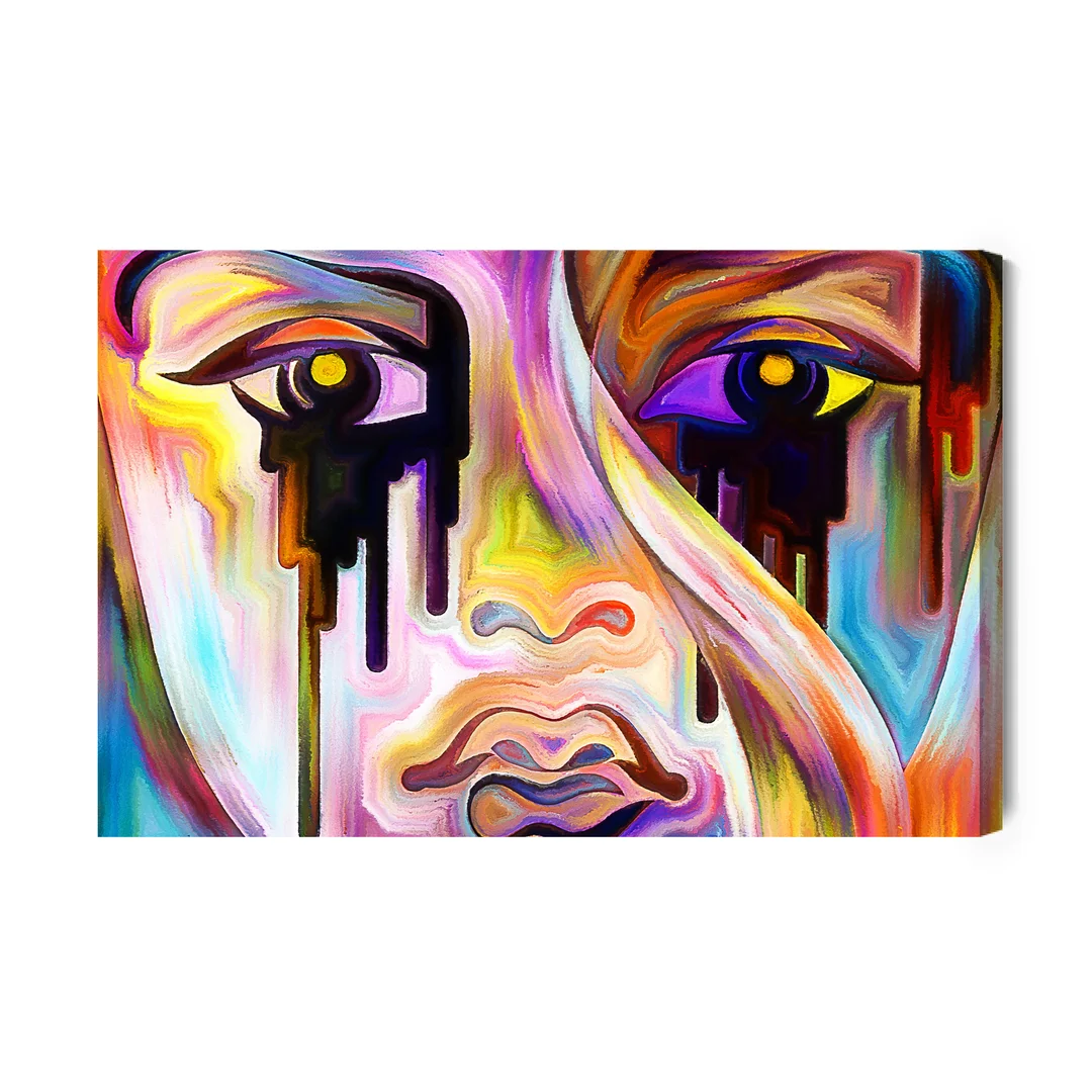 Obraz Na Płótnie Abstrakcyjna Twarz Z Bliska Canvas Brak Brak 60x90