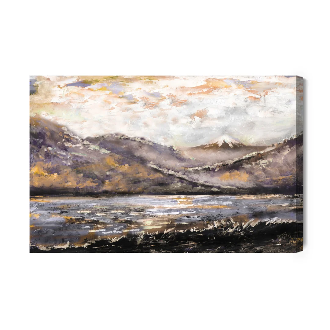 Obraz Na Płótnie Abstrakcyjny Krajobraz Górski Canvas Naturalny Brak Brak 70x100