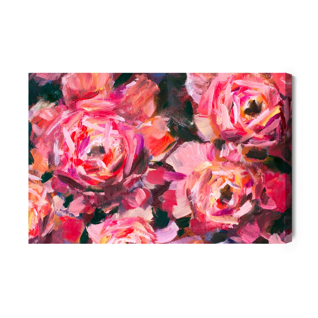 Obraz Na Płótnie Abstrakcyjny Malunek Róż Canvas Brak Brak 60x90