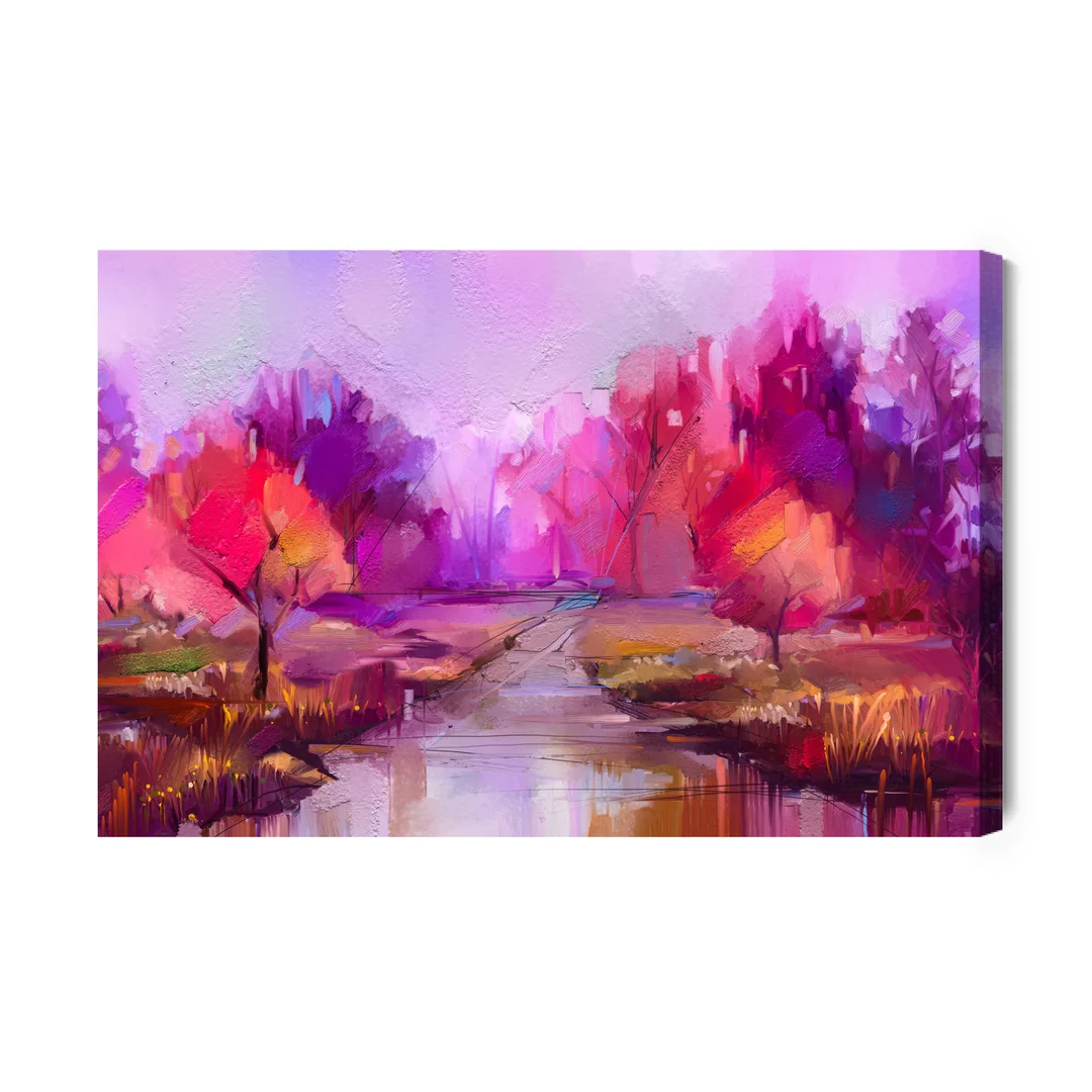 Obraz Na Płótnie Abstrakcyjny Różowy Park Canvas Brak Brak 60x90
