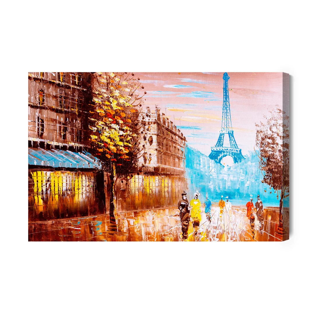 Obraz Na Płótnie Abstrakcyjny Widok Na Paryż Canvas Brak Brak 60x90