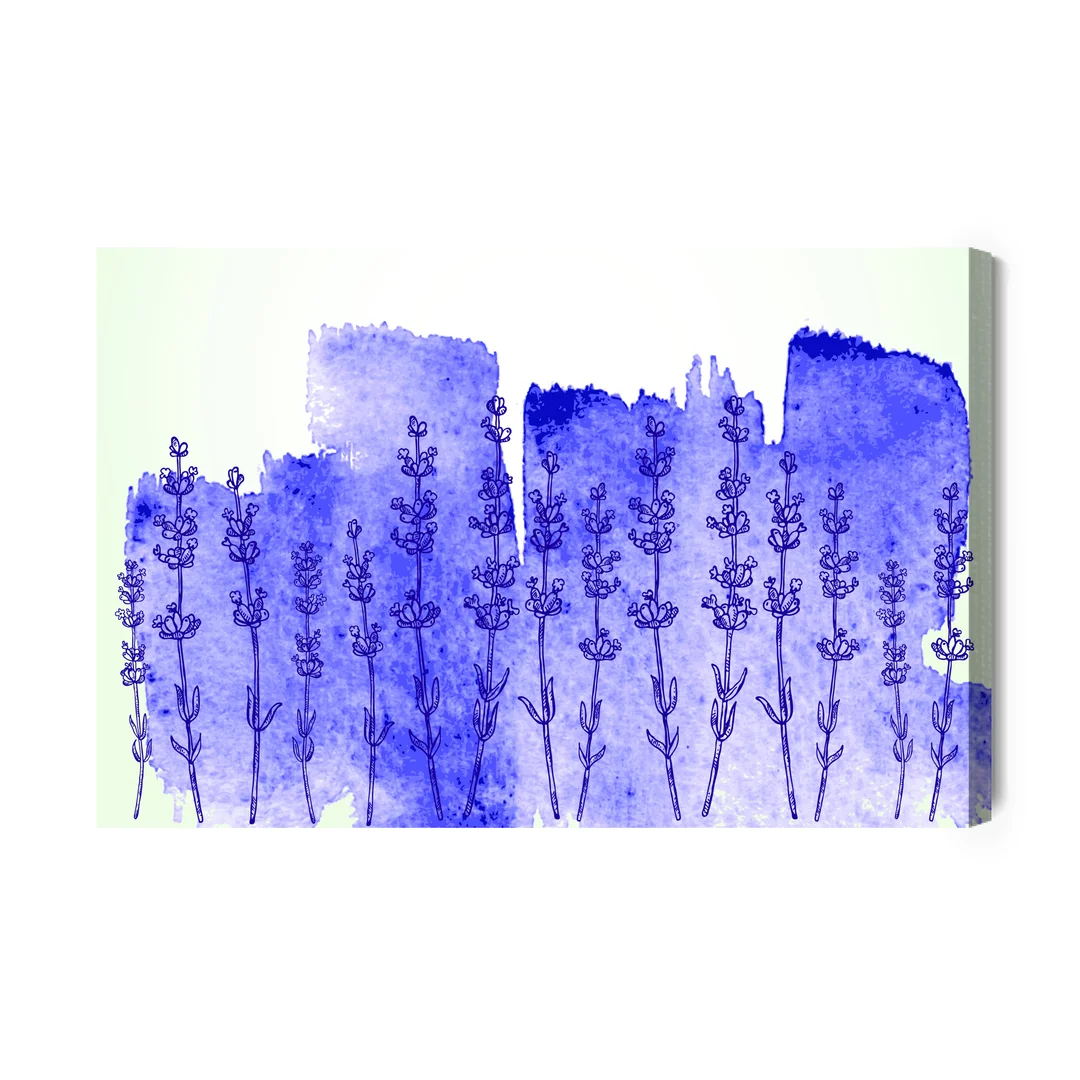 Obraz Na Płótnie Akwarela Lawendowe Tło Canvas Brak Brak 60x90