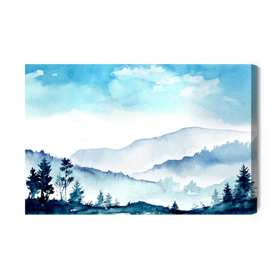 Obraz Na Płótnie Akwarelowe Góry Canvas Brak Brak 60x90