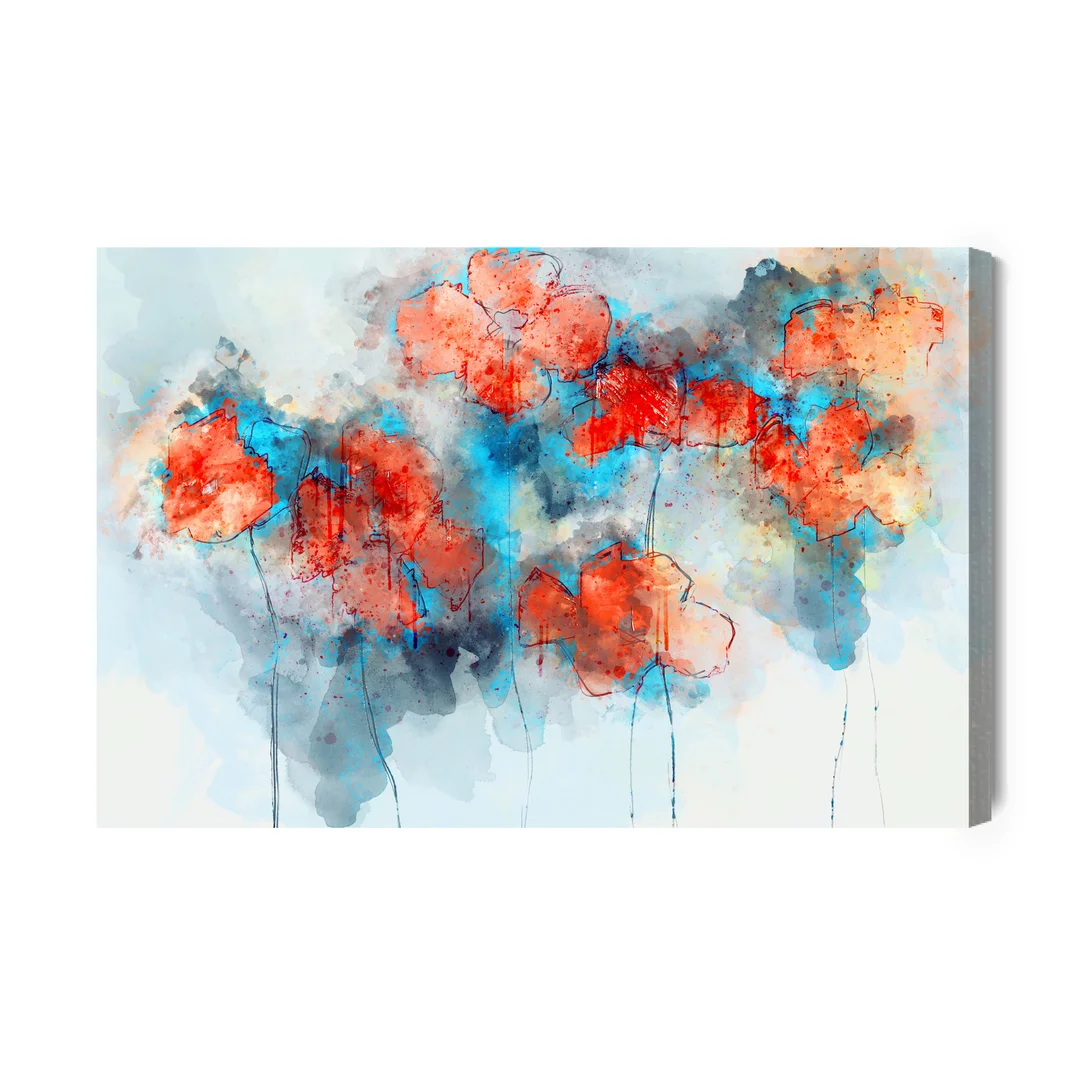 Obraz Na Płótnie Akwarelowe Maki Canvas Brak Brak 60x90