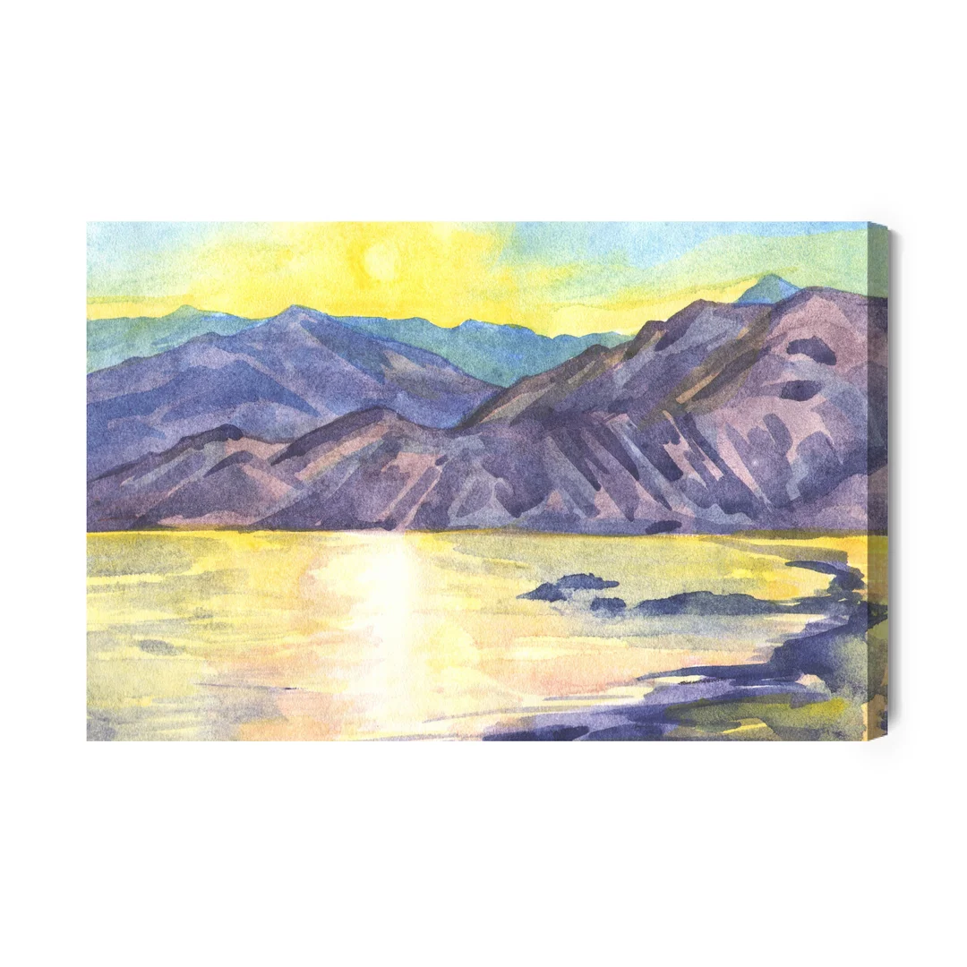 Obraz Na Płótnie Akwarelowy Pejzaż Górski Canvas Brak Brak 60x90