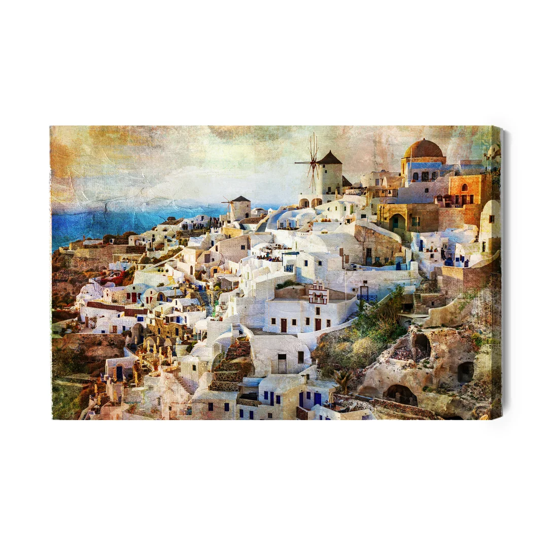 Obraz Na Płótnie Architektura Santorini Canvas Naturalny Brak Brak 70x100