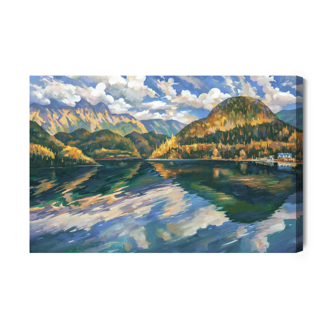 Obraz Na Płótnie Artystyczny Krajobraz Górski Canvas Brak Brak 60x90
