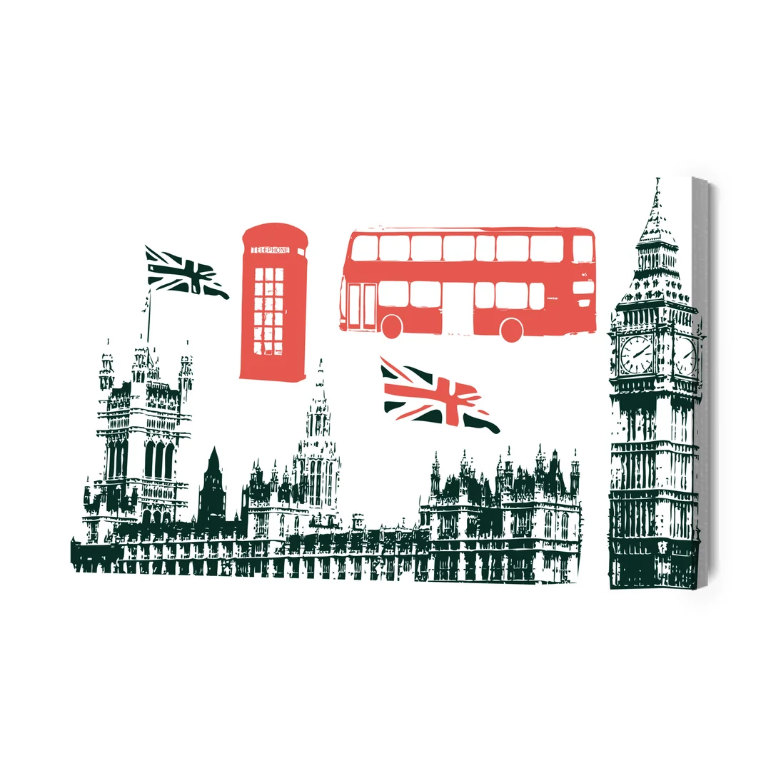 Obraz Na Płótnie Atrakcje Turystyczne W Londynie Canvas Brak Brak 60x90