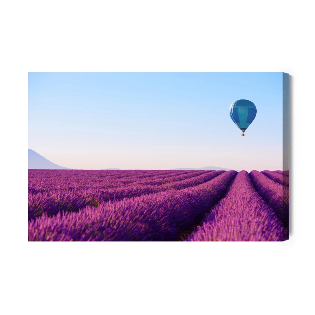 Obraz Na Płótnie Balon Nad Lawendowym Polem Canvas Brak Brak 60x90