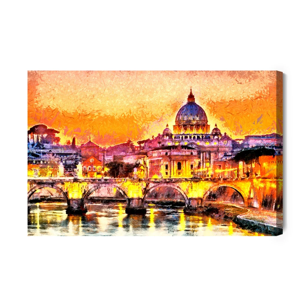 Obraz Na Płótnie Bazylika Św. Piotra W Watykanie Jak Malowana Canvas Brak Brak 60x90