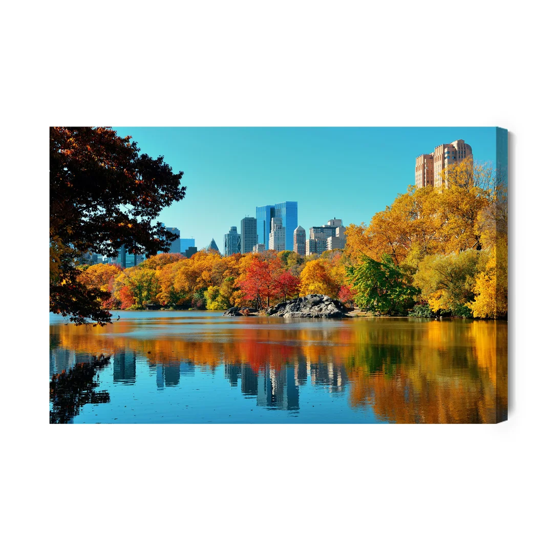 Obraz Na Płótnie Central Park Jesienią Canvas Brak Brak 60x90