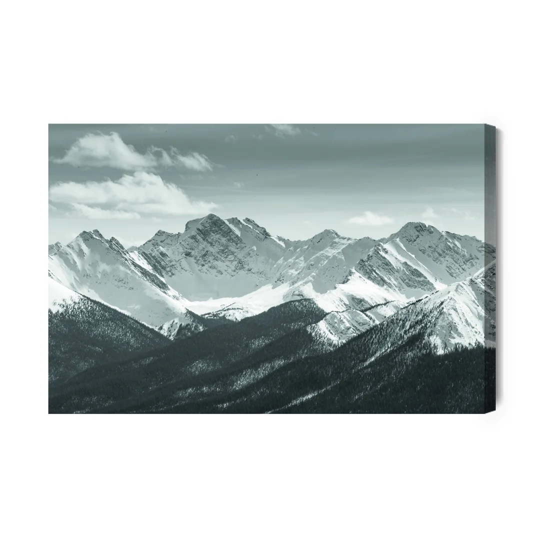 Obraz Na Płótnie Czarno-Biały Górski Krajobraz Canvas Brak Brak 60x90