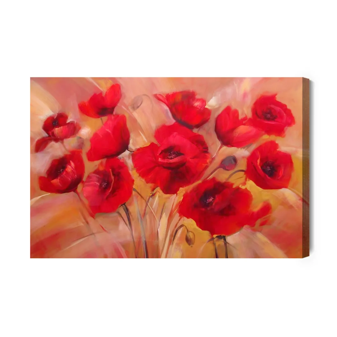 Obraz Na Płótnie Czerwone Maki Jak Malowane Canvas Brak Brak 60x90
