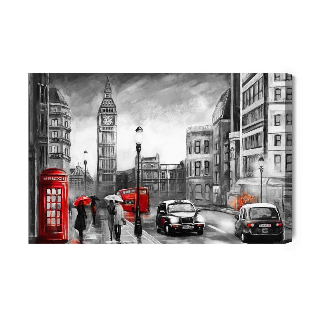 Obraz Na Płótnie Deszczowy Dzień W Londynie Canvas Brak Brak 60x90