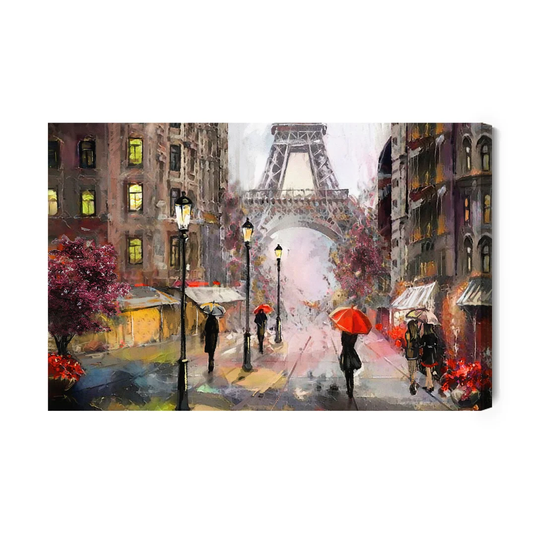Obraz Na Płótnie Deszczowy Dzień W Paryżu Canvas Brak Brak 60x90