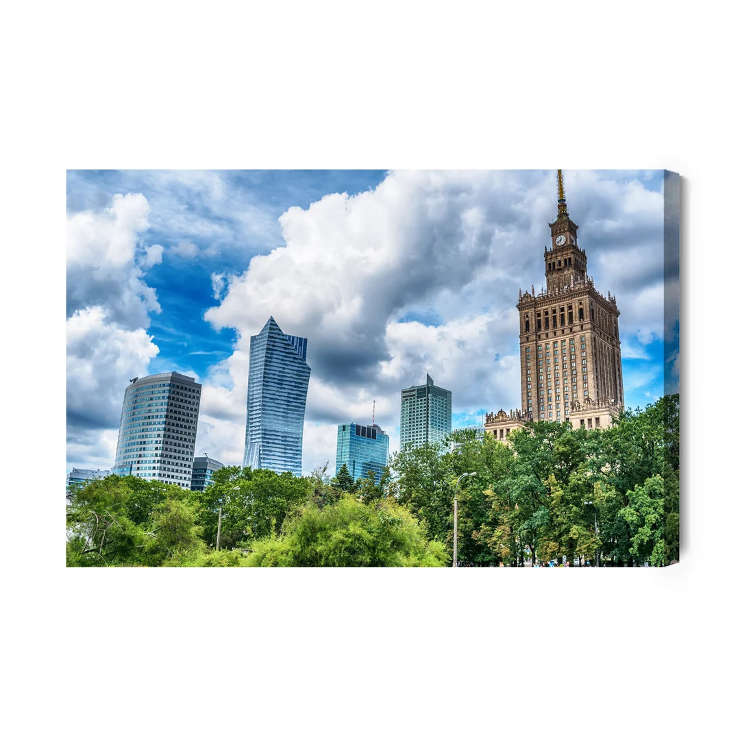 Obraz Na Płótnie Drapacze Chmur W Warszawie Canvas Brak Brak 60x90