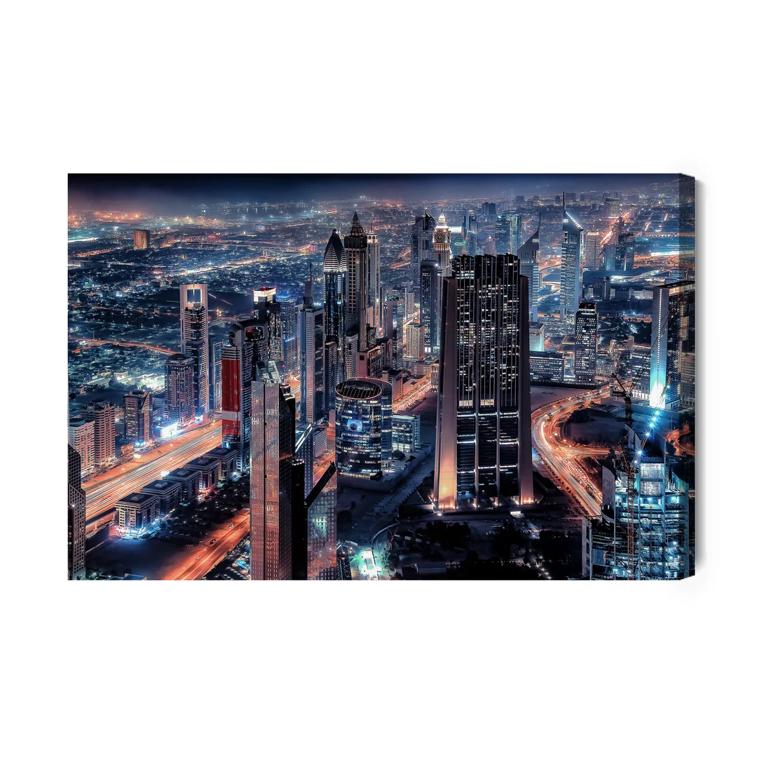 Obraz Na Płótnie Dubaj Nocą Canvas Brak Brak 60x90