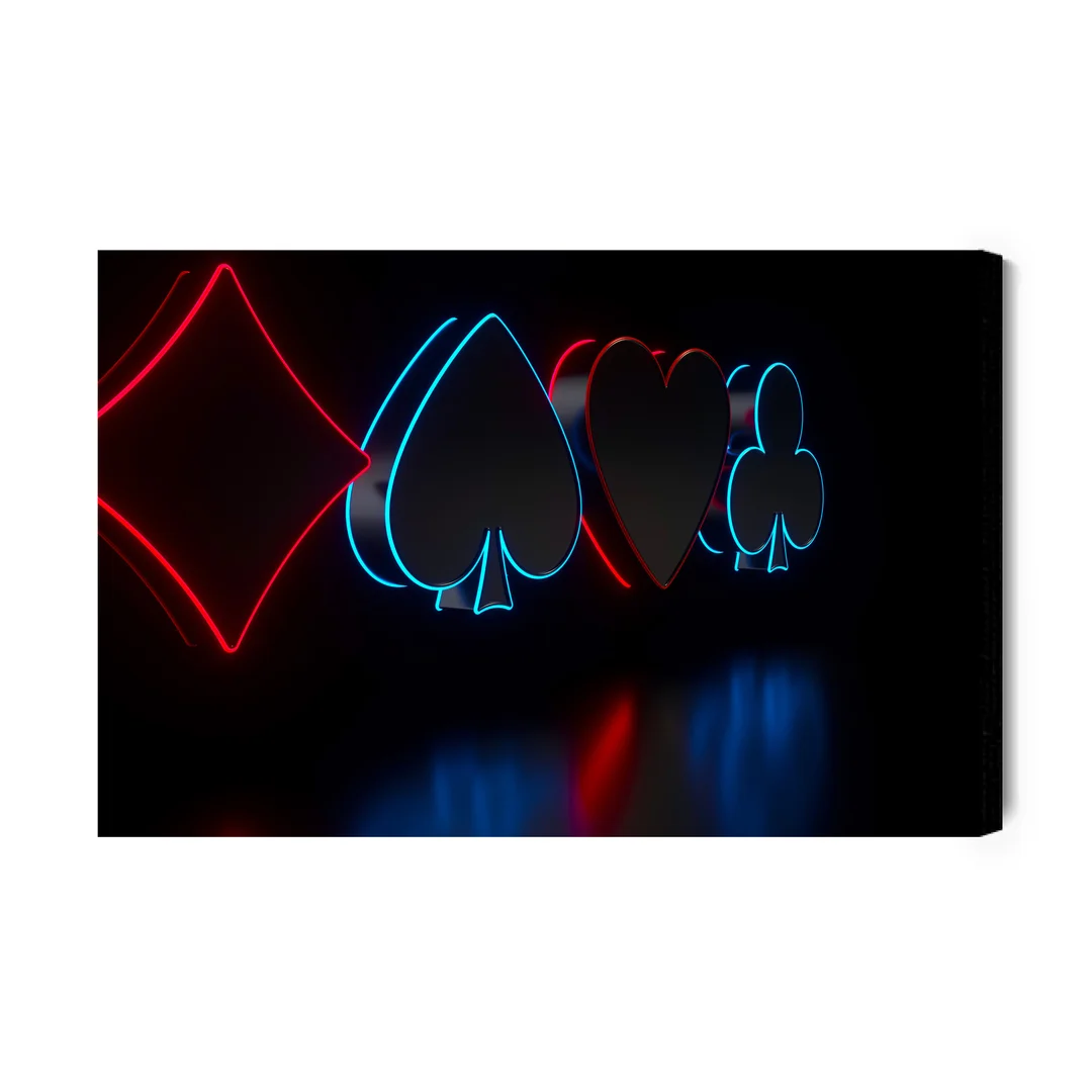 Obraz Na Płótnie Futurystyczne Symbole Kart Canvas Brak Brak 60x90