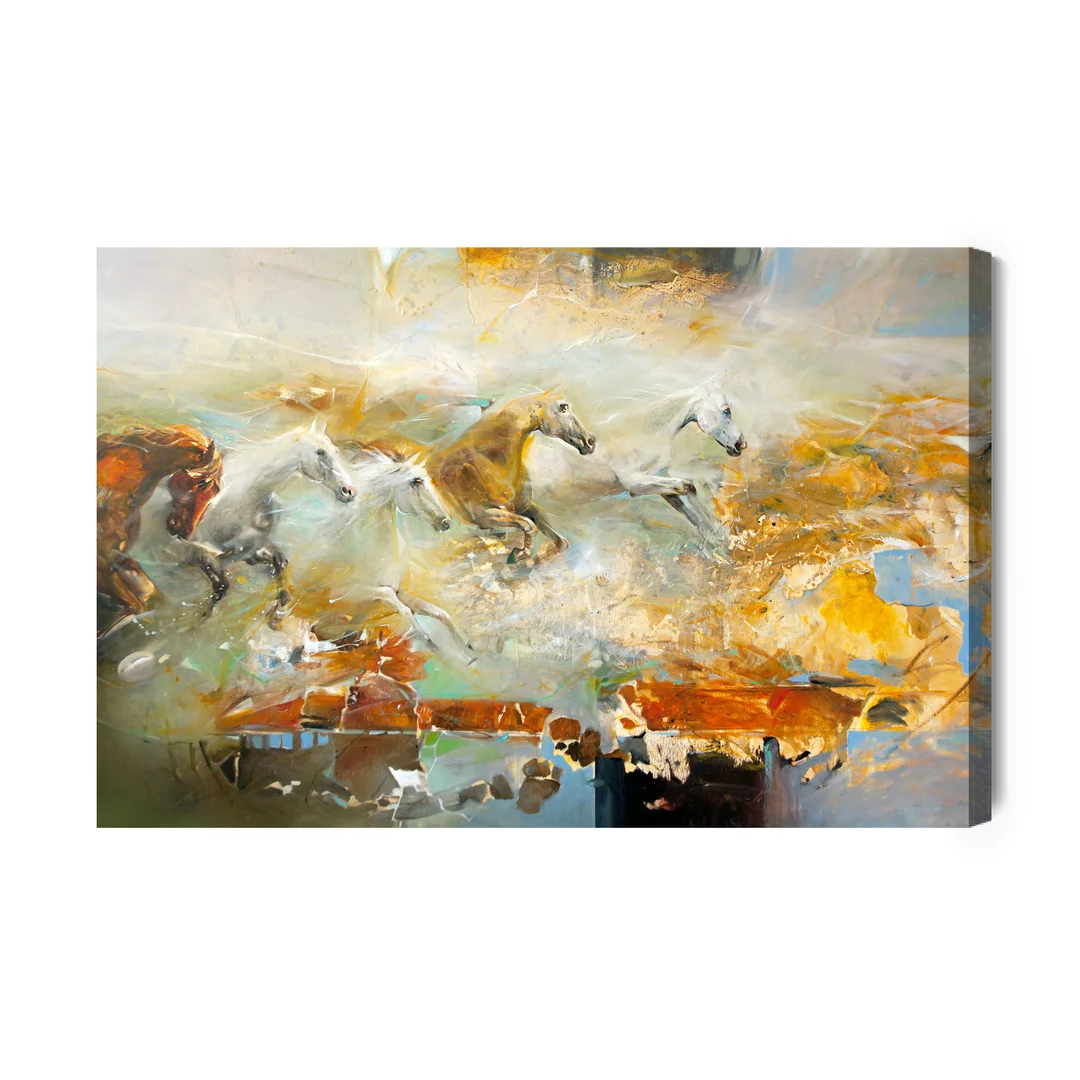Obraz Na Płótnie Galopujące Konie Canvas Brak Brak 60x90