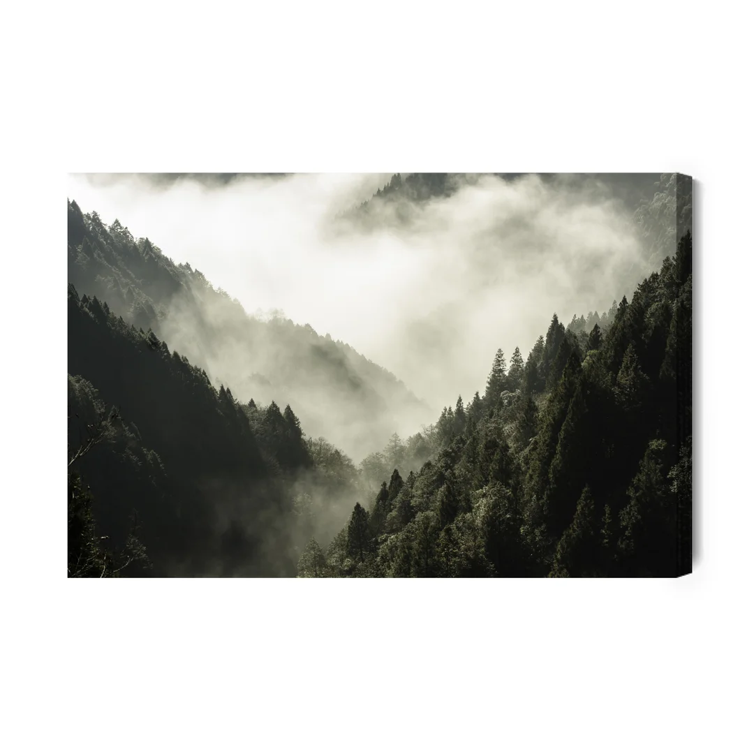 Obraz Na Płótnie High Mountain In Mist And Cloud Canvas Brak Brak 60x90