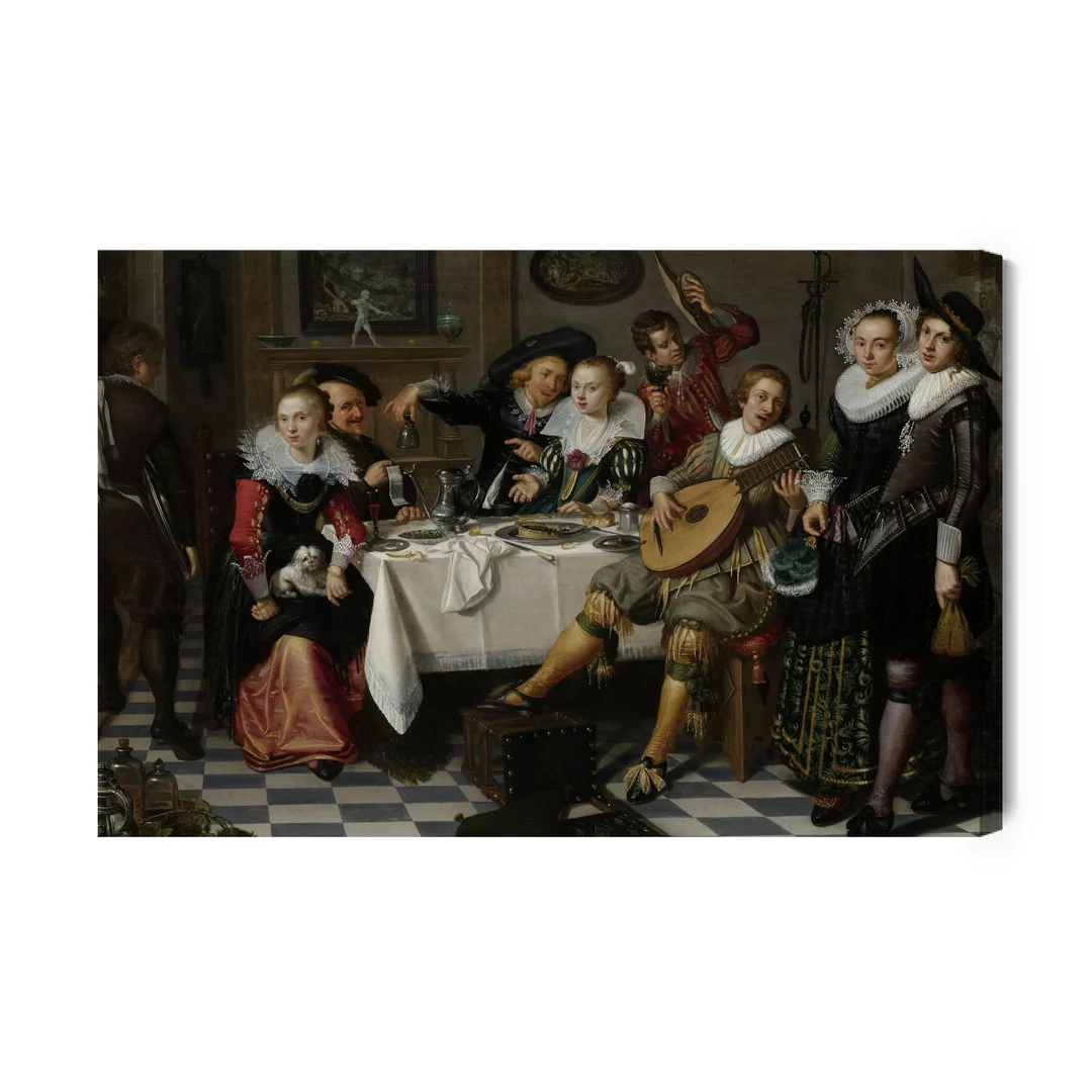 Obraz Na Płótnie Isack Elyas "Merry Company" Reprodukcja Canvas Brak Brak 60x90