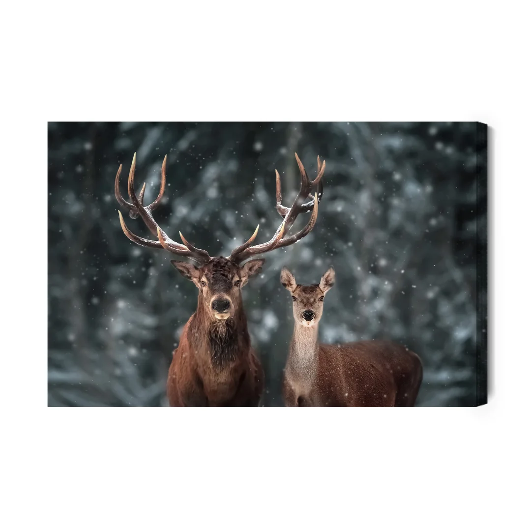 Obraz Na Płótnie Jeleń I Łania Canvas Brak Brak 60x90