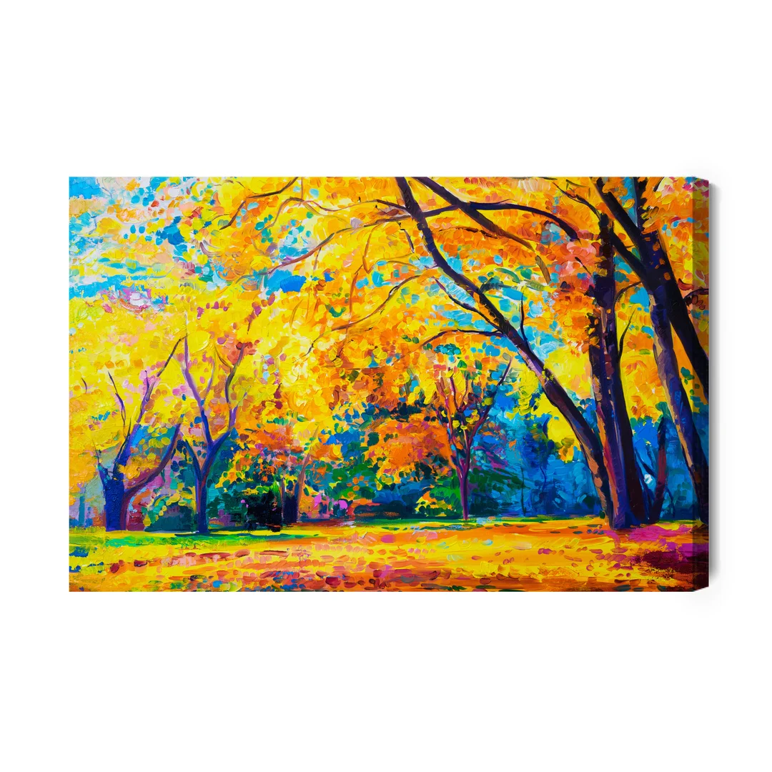 Obraz Na Płótnie Jesienny Krajobraz Leśny Canvas Brak Brak 60x90