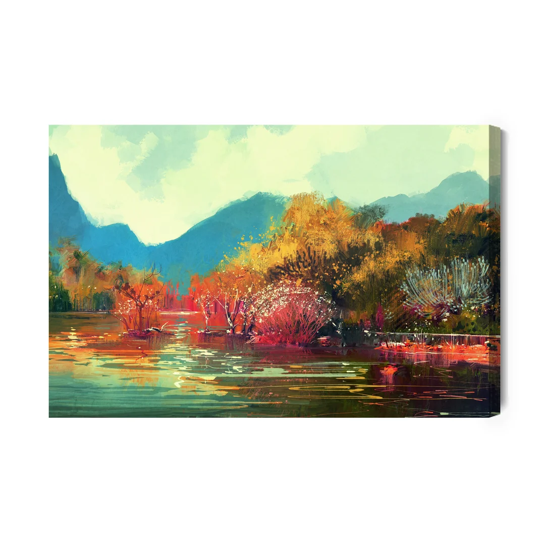 Obraz Na Płótnie Jesienny Pejzaż Jak Malowany Canvas Brak Brak 60x90