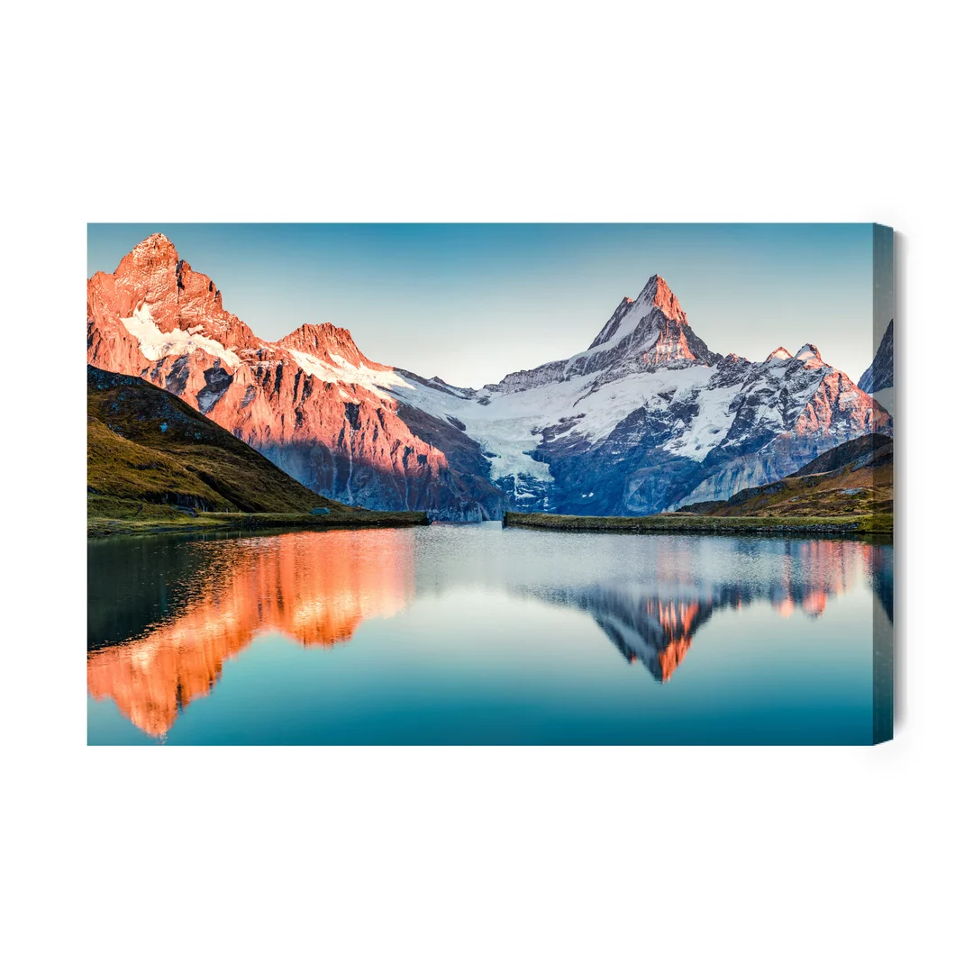 Obraz Na Płótnie Jezioro W Szwajcarskich Alpach Canvas Brak Brak 60x90
