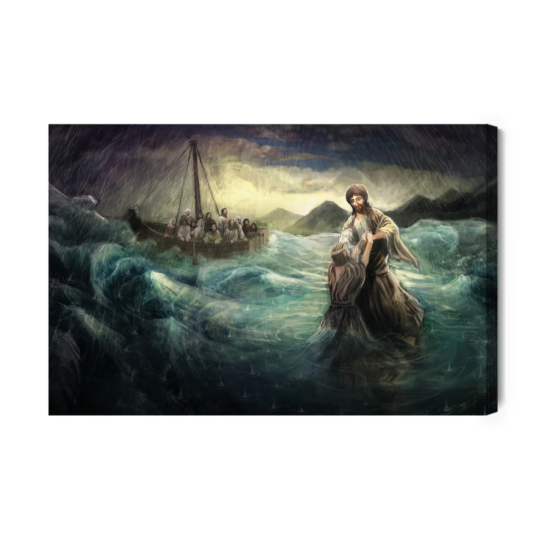 Obraz Na Płótnie Jezus Chodzi Po Wodzie Canvas Brak Brak 60x90