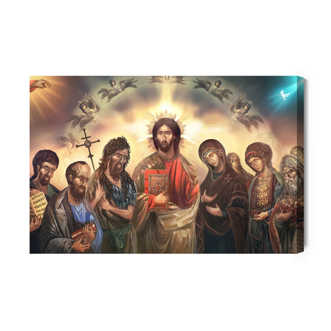 Obraz Na Płótnie Jezus Chrystus Otoczony Świętymi Canvas Brak Brak 60x90