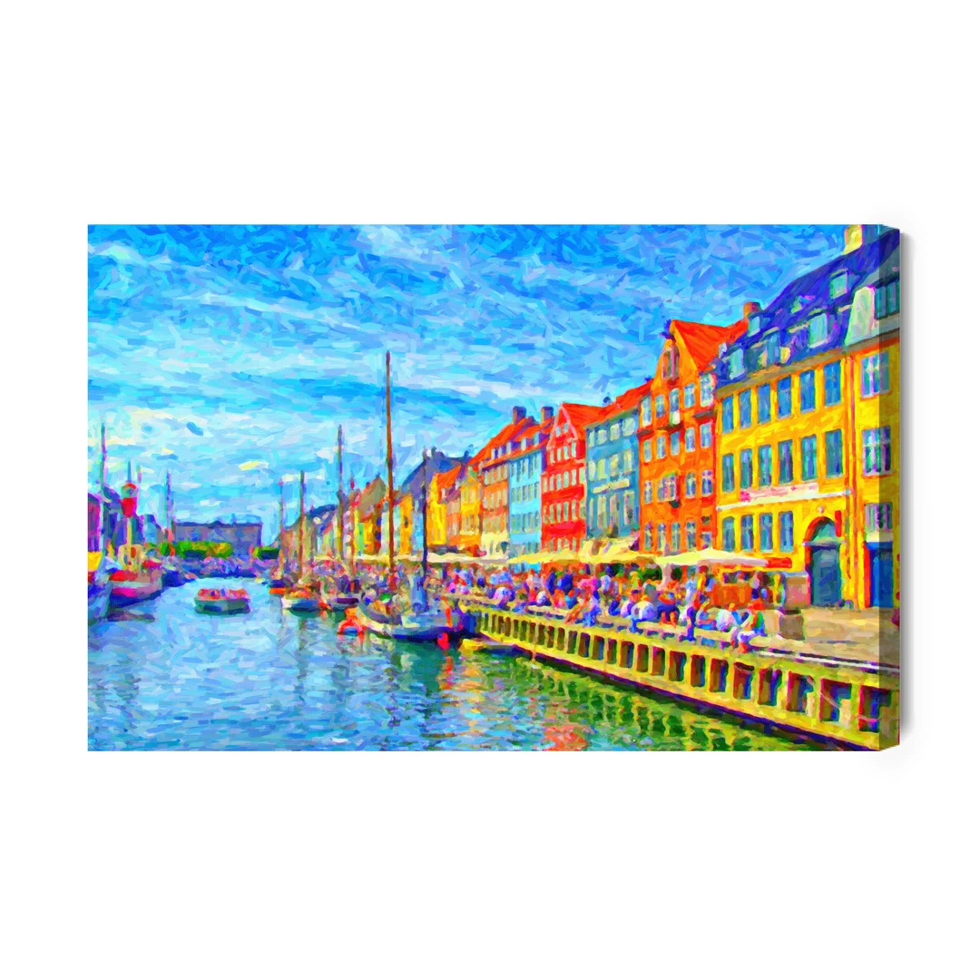Obraz Na Płótnie Kanał Nyhavn W Centrum Kopenhagi Canvas Brak Brak 60x90