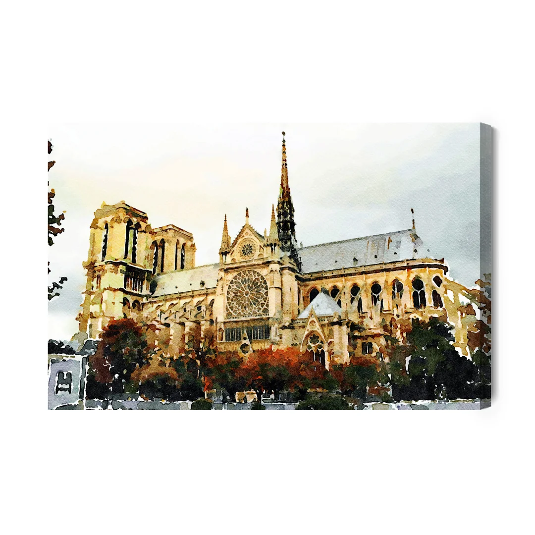 Obraz Na Płótnie Katedra Notre Dame Jak Malowana Canvas Brak Brak 60x90