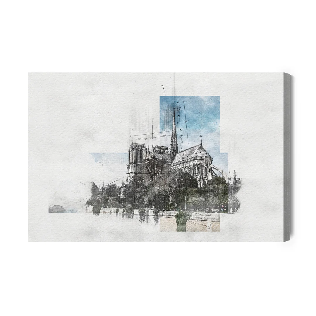 Obraz Na Płótnie Katedra Notre Dame, Paryż Canvas Brak Brak 60x90