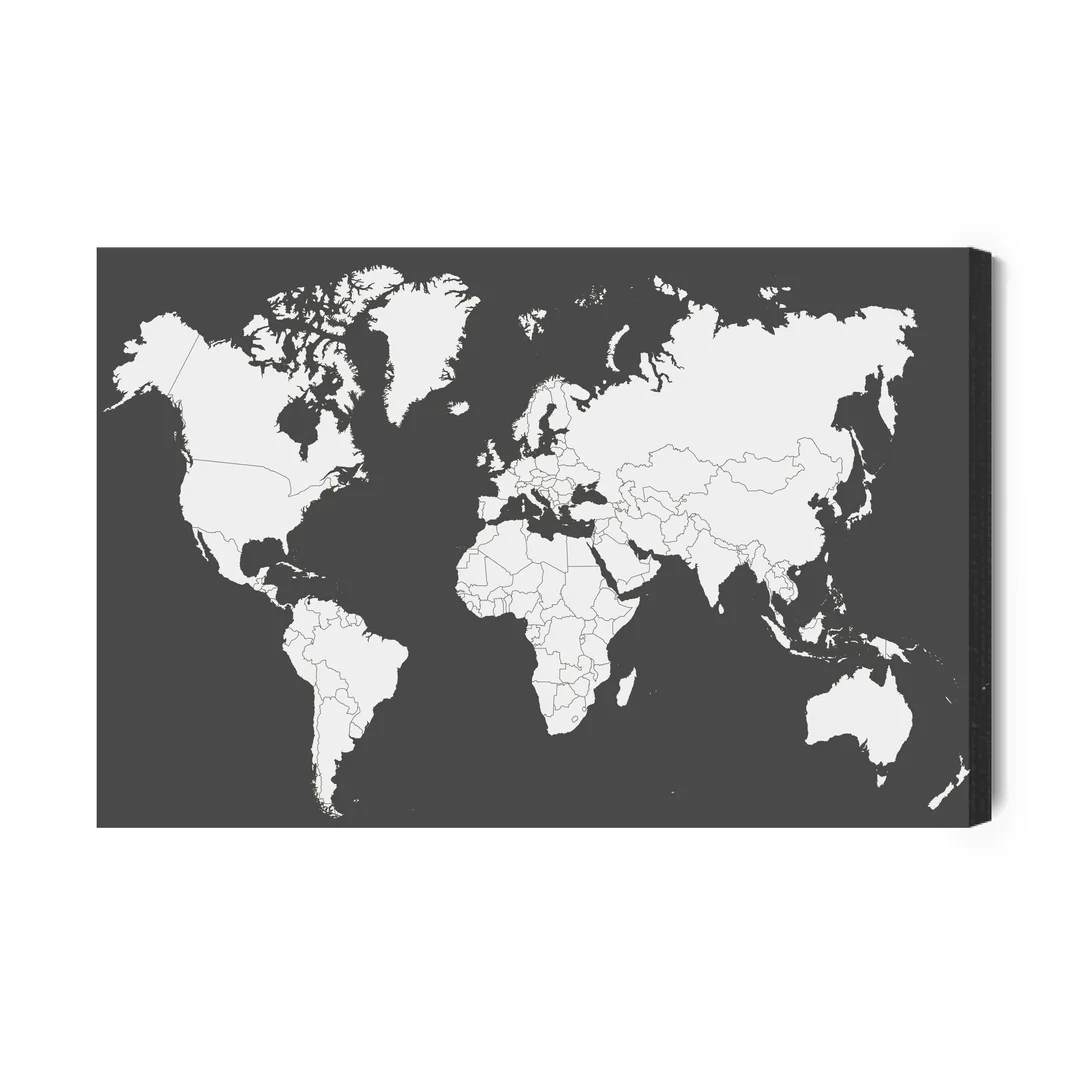 Obraz Na Płótnie Klasyczna Mapa Świata Canvas Brak Brak 60x90