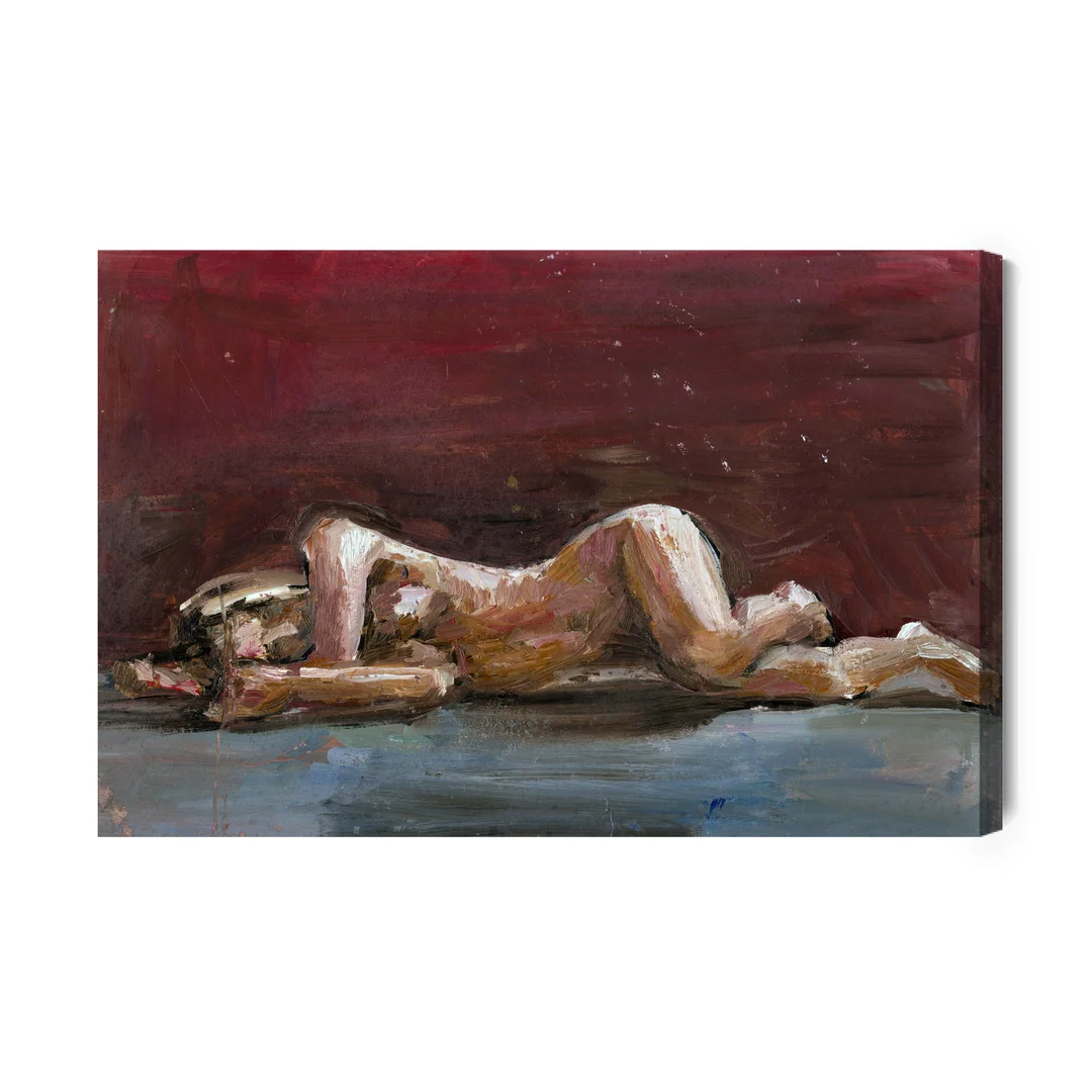 Obraz Na Płótnie Kobieta Malowana Farbami Olejnymi Canvas Brak Brak 60x90