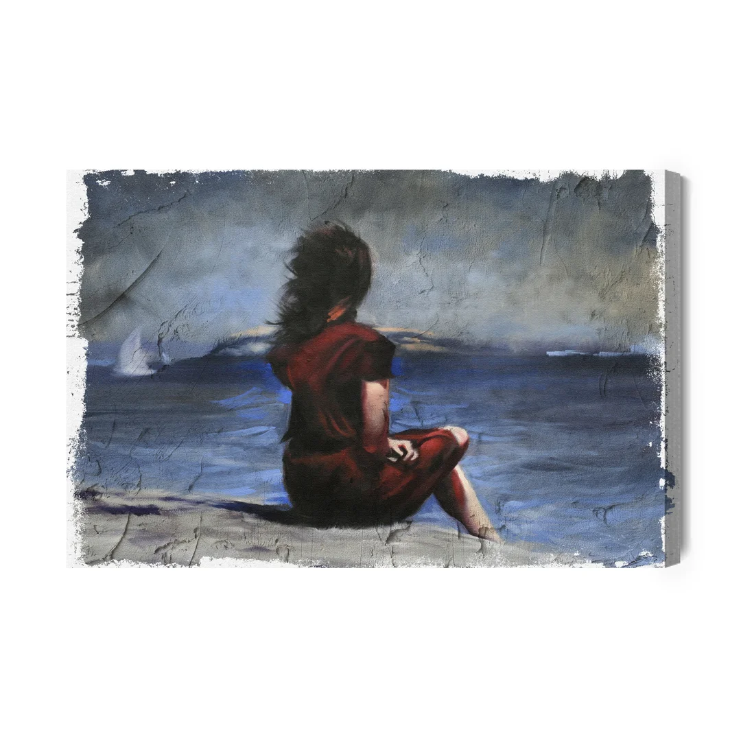 Obraz Na Płótnie Kobieta Na Plaży Canvas Brak Brak 60x90