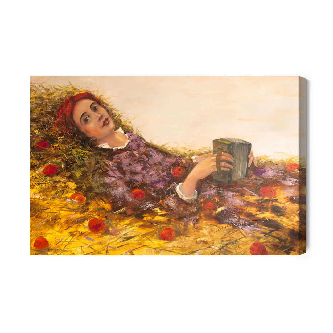 Obraz Na Płótnie Kobieta Pośród Maków Canvas Brak Brak 60x90
