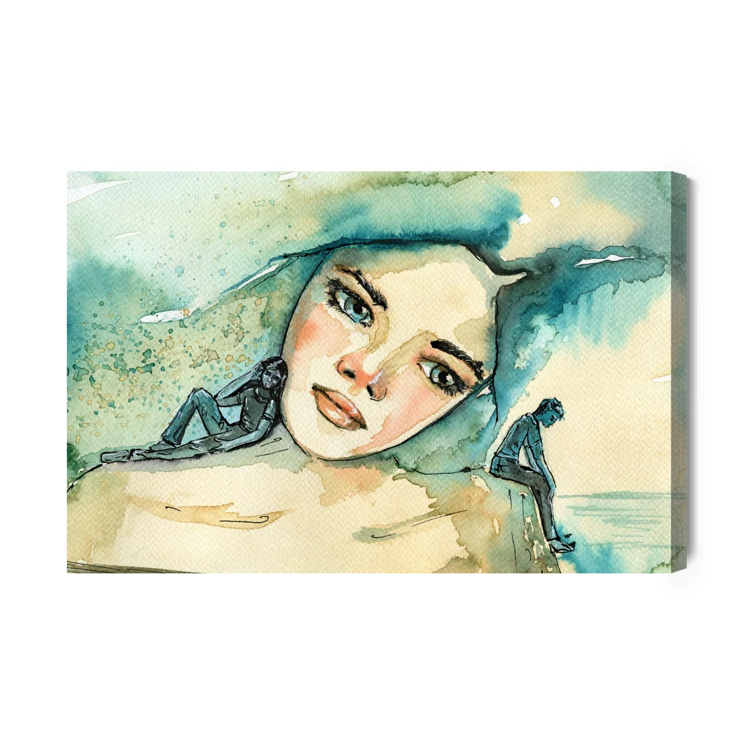 Obraz Na Płótnie Kobieta W Melancholii Canvas Naturalny Brak Brak 70x100